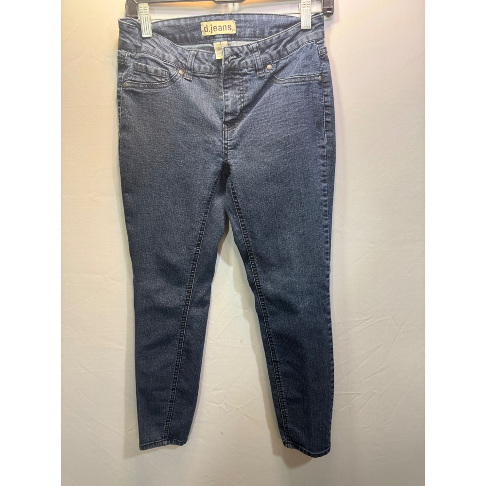 d.jeans Womens Skinny Jeans Dark Wash Blue Stretch Denim Size 4 RN 55356